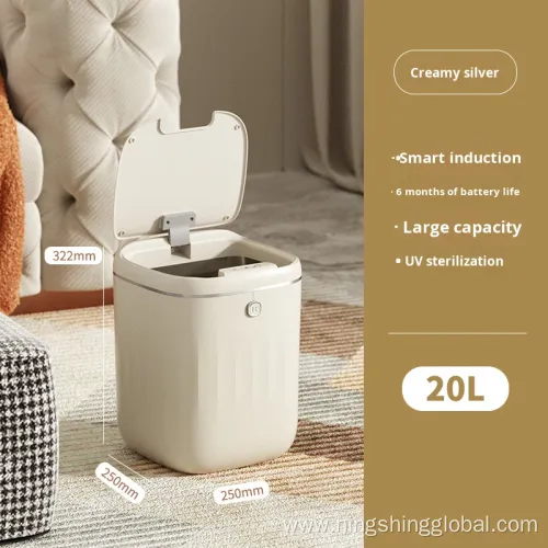 Smart Plastic Trash Can with Sensor for Bedroom Use